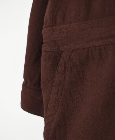 INHT2653D COTTON HERRINGBONE PLAIN OVERDYE ONE-UP COLLAR OVERALLS