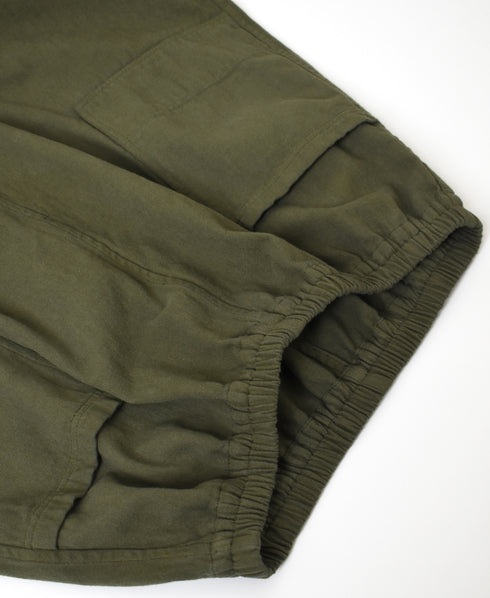INHT2654D COTTON HERRINGBONE PLAIN OVERDYE EASY SKIRT
