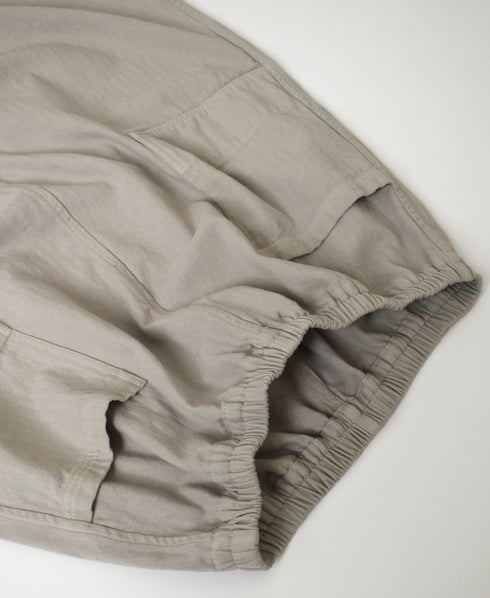 INHT2654D COTTON HERRINGBONE PLAIN OVERDYE EASY SKIRT