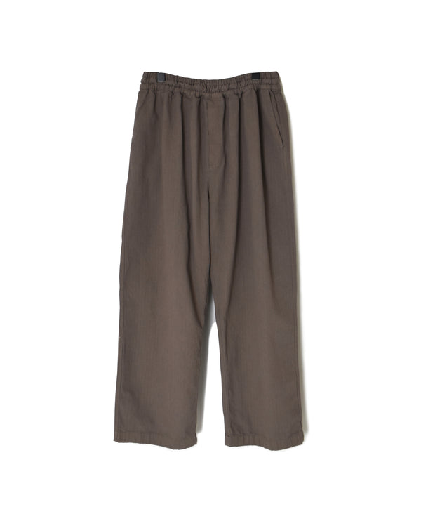 INHT2655D COTTON HERRINGBONE PLAIN OVERDYE EASY PANTS