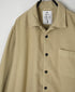 INHT2671D COTTON FLANNEL PLAIN OVERDYE ONE-UP COLLAR SHIRT