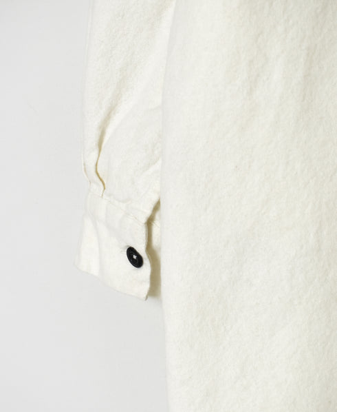 INHT2673D COTTON FLANNEL PLAIN OVERDYE STAND COLLAR SHIRT