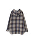 INHT2684CD COTTON CHECK OVERDYE HOODED PULLOVER SHIRT