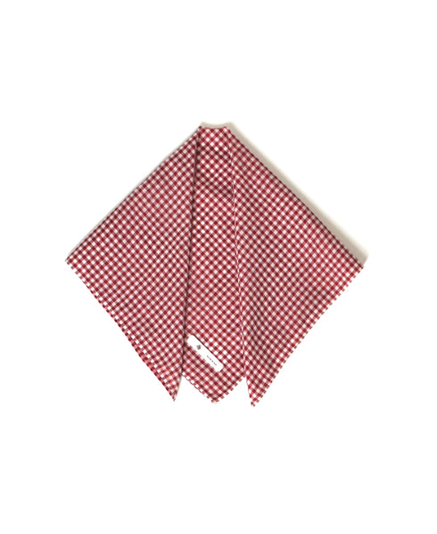 INMDS25026 HANDWOVEN COTTON/SILK GINGHAM CHECK SQUARE STOLE 58×58㎝