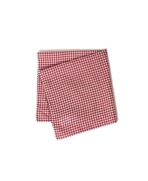 INMDS25026 HANDWOVEN COTTON/SILK GINGHAM CHECK SQUARE STOLE 58×58㎝