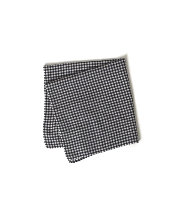 INMDS25026 HANDWOVEN COTTON/SILK GINGHAM CHECK SQUARE STOLE 58×58㎝
