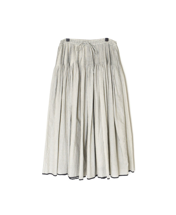 INMDS26065 HANDWOVEN COTTON STRIPE CULOTTES WITH MINI PINTUCK