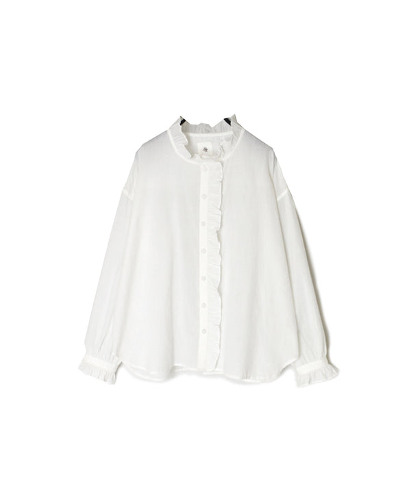 INMDS26072 100s KHADI PLAIN FRILL COLLAR SHIRTS