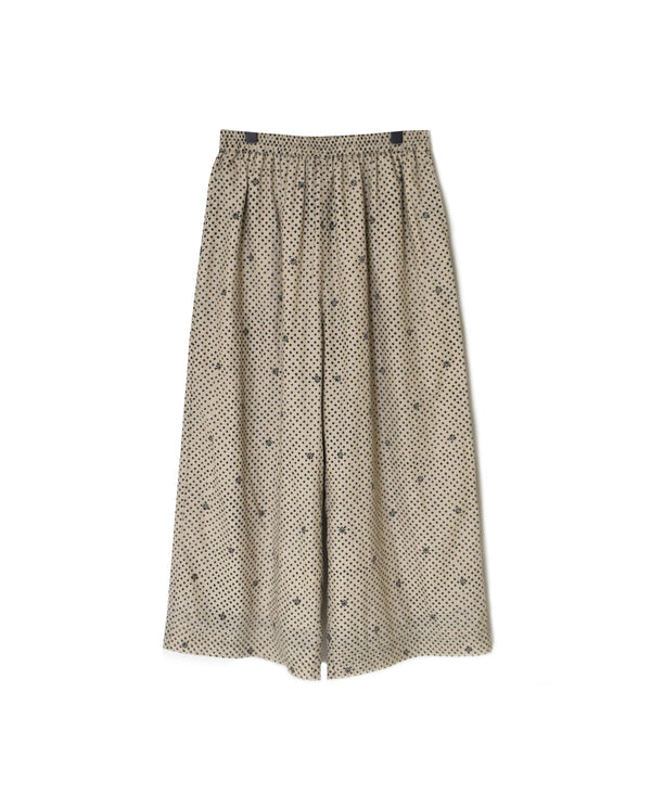 INMDS26085 80s VOILE SQUARE BLOCK PRINT EASY PANTS