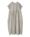 INMDS26122 POWER LOOM COTTON VOILE ARABESQUE HAND SCREEN PRINT INVERTED PLEAT FRENCH/SL DRESS