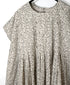 INMDS26122 POWER LOOM COTTON VOILE ARABESQUE HAND SCREEN PRINT INVERTED PLEAT FRENCH/SL DRESS