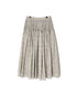 INMDS26123 POWER LOOM COTTON VOILE ARABESQUE HAND SCREEN PRINT FLARED SKIRT WITH PINTUCK