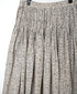 INMDS26123 POWER LOOM COTTON VOILE ARABESQUE HAND SCREEN PRINT FLARED SKIRT WITH PINTUCK