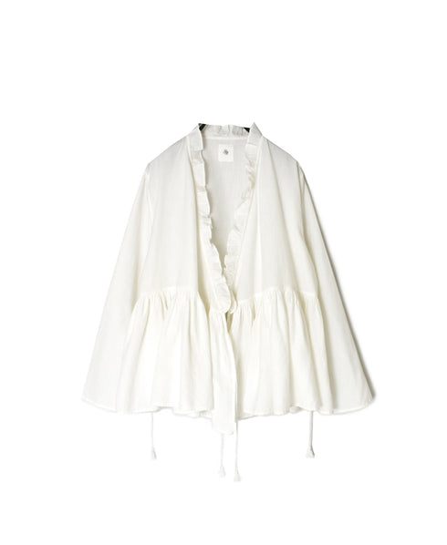 INMDS26701 TWILL COTTON KHADI PLAIN FRILL CACHE COEUR
