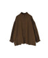INMDS26702 TWILL COTTON KHADI PLAIN FRILL COLLAR SHIRTS WITH MINI PINTUCK
