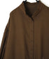 INMDS26702 TWILL COTTON KHADI PLAIN FRILL COLLAR SHIRTS WITH MINI PINTUCK