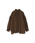 INMDS26702 TWILL COTTON KHADI PLAIN FRILL COLLAR SHIRTS WITH MINI PINTUCK