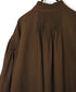 INMDS26702 TWILL COTTON KHADI PLAIN FRILL COLLAR SHIRTS WITH MINI PINTUCK