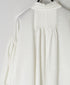 INMDS26702 TWILL COTTON KHADI PLAIN FRILL COLLAR SHIRTS WITH MINI PINTUCK