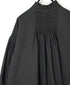 INMDS26702 TWILL COTTON KHADI PLAIN FRILL COLLAR SHIRTS WITH MINI PINTUCK