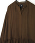 INMDS26704 TWILL COTTON KHADI PLAIN LACE COLLAR DRESS WITH PINTUCK