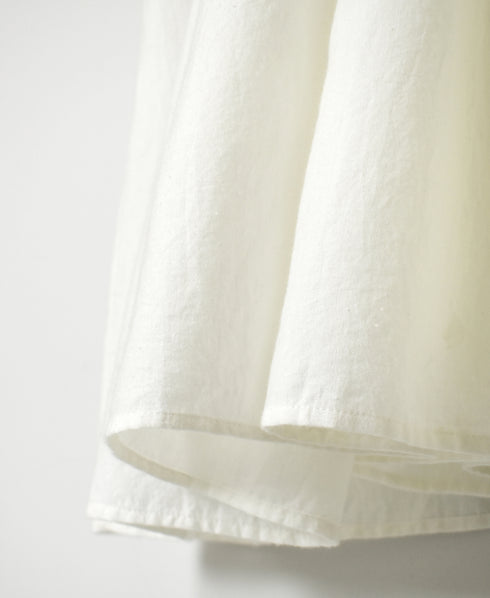 INMDS26704 TWILL COTTON KHADI PLAIN LACE COLLAR DRESS WITH PINTUCK