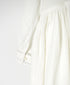 INMDS26704 TWILL COTTON KHADI PLAIN LACE COLLAR DRESS WITH PINTUCK