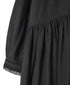 INMDS26704 TWILL COTTON KHADI PLAIN LACE COLLAR DRESS WITH PINTUCK
