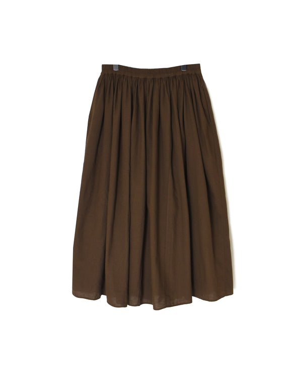 INMDS26705 TWILL COTTON KHADI PLAIN GATHERED SKIRT