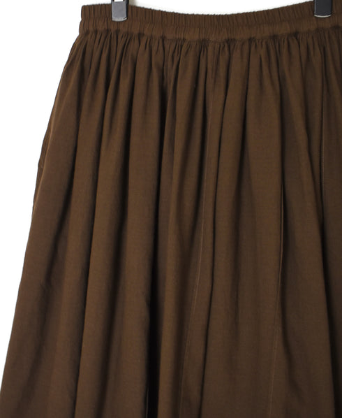 INMDS26705 TWILL COTTON KHADI PLAIN GATHERED SKIRT