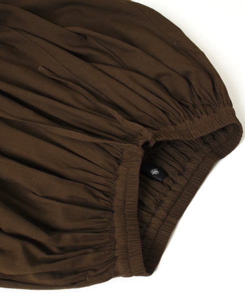 INMDS26705 TWILL COTTON KHADI PLAIN GATHERED SKIRT