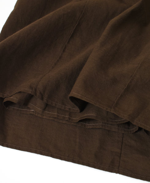 INMDS26705 TWILL COTTON KHADI PLAIN GATHERED SKIRT