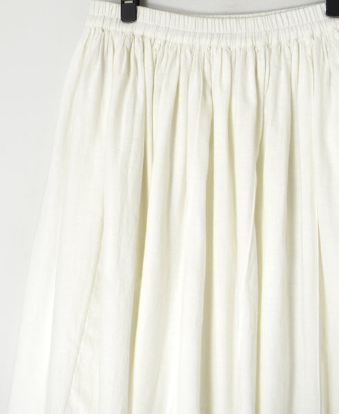 INMDS26705 TWILL COTTON KHADI PLAIN GATHERED SKIRT