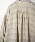 INMDS26711 COTTON/SILK SELF FINE CHECK BANDED COLLAR SHIRTS WITH MINI PINTUCK