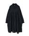 INMDS26713 COTTON/SILK SELF FINE CHECK REGULAR COLLAR INVERTED PLEATED LONG SHIRTS