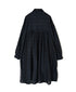 INMDS26713 COTTON/SILK SELF FINE CHECK REGULAR COLLAR INVERTED PLEATED LONG SHIRTS