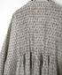 INMDS26722 80s VOILE LITTLE TREE BLOCK PRINT MINI PINTUCK BANDED COLLAR SHIRTS