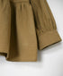 INMDS26731 HANDWOVEN HEAVY COTTON PLAIN BANDED COLLAR GATHERED SHIRTS