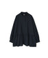 INMDS26731 HANDWOVEN HEAVY COTTON PLAIN BANDED COLLAR GATHERED SHIRTS