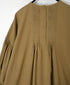INMDS26733 HANDWOVEN HEAVY COTTON PLAIN WITH SELVAGE BACK OPENING CREW-NECK DRESS WITH MINI PINTUCK
