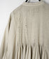 INMDS26734 HANDWOVEN HEAVY COTTON PLAIN WITH SELVAGE BANDED COLLAR SHIRTS DRESS WITH MINI PINTUCK