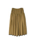 INMDS26735 HANDWOVEN HEAVY COTTON PLAIN WITH SELVAGE FLARED SKIRT WITH PINTUCK