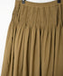 INMDS26735 HANDWOVEN HEAVY COTTON PLAIN WITH SELVAGE FLARED SKIRT WITH PINTUCK