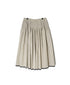 INMDS26735 HANDWOVEN HEAVY COTTON PLAIN WITH SELVAGE FLARED SKIRT WITH PINTUCK