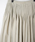 INMDS26735 HANDWOVEN HEAVY COTTON PLAIN WITH SELVAGE FLARED SKIRT WITH PINTUCK