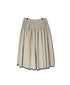 INMDS26735 HANDWOVEN HEAVY COTTON PLAIN WITH SELVAGE FLARED SKIRT WITH PINTUCK
