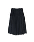 INMDS26735 HANDWOVEN HEAVY COTTON PLAIN WITH SELVAGE FLARED SKIRT WITH PINTUCK