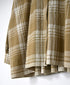 INMDS26741 HANDWOVEN HEAVY COTTON UNIQUE GINGHAM CHK BANDED COOLAR SHIRTS WITH INVERTED PLEATS