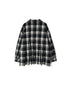 INMDS26741 HANDWOVEN HEAVY COTTON UNIQUE GINGHAM CHK BANDED COOLAR SHIRTS WITH INVERTED PLEATS