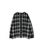 INMDS26742 HANDWOVEN HEAVY COTTON UNIQUE GINGHAM CHECK FRILL&PINTUCK SHIRTS WITH LACE